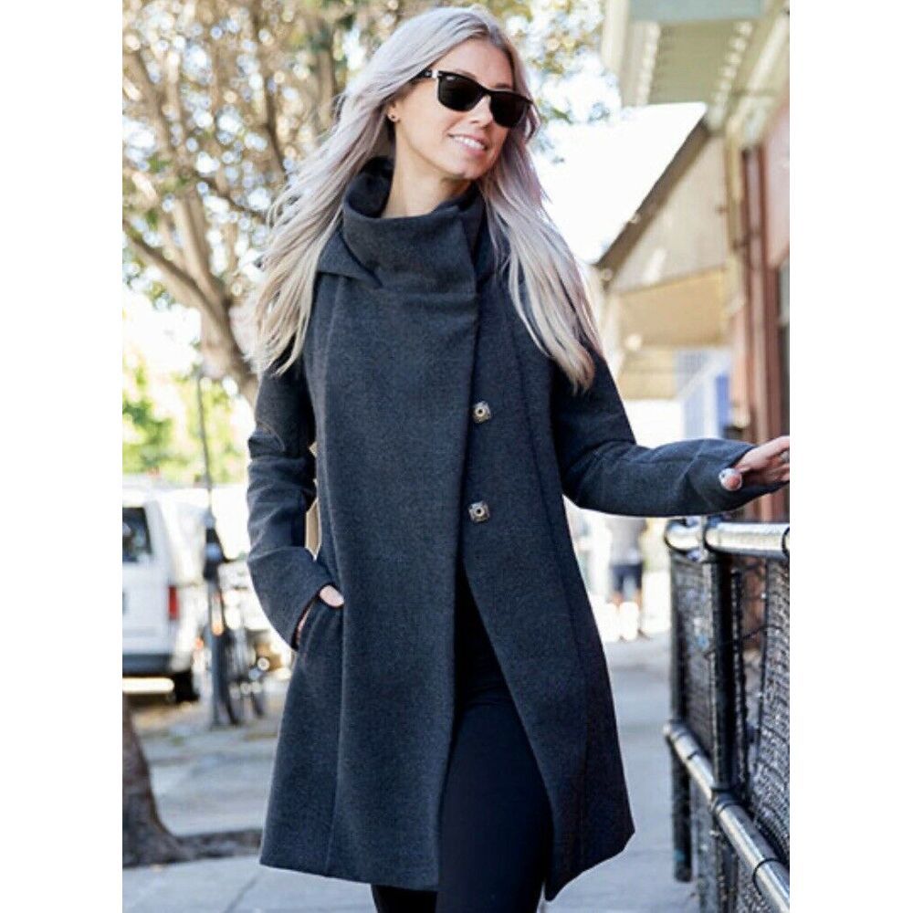 NEW Betabrand Long BLACK Swing Coat Hooded ALL DAY
